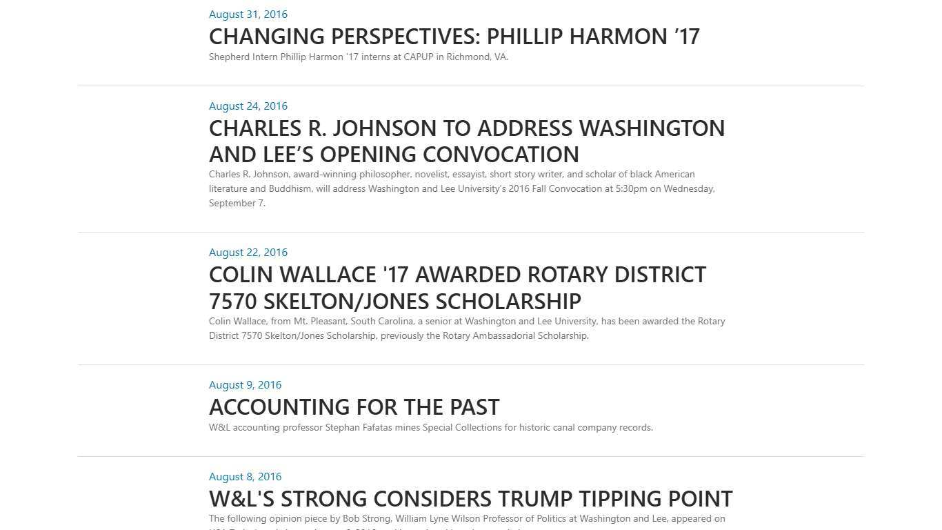 The Columns » Archive » Washington and Lee University